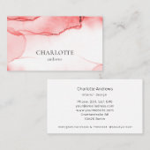 モダン,サロン,ミニマル，水色 名刺 (正面/裏面)