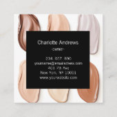 モダン,サロン,メイク,美しい写真 スクエア名刺 (裏面)