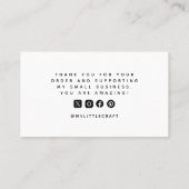 モダン サンキュー ショッピング スモールブランディング 名刺 (裏面)