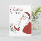 モダン サンタ クリスマス パーティー 招待状 (スタンド正面)