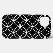 モダン・サークル柄 ブラック&ホワイト Case-Mate iPhoneケース (裏面 (横))