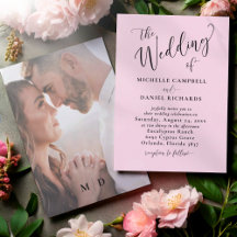 モダン・サーモンピンクの"The Wedding of"  