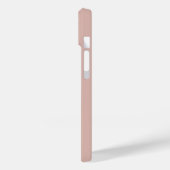 モダン・サーモンピンク+ホワイト・モノグラム・ネーム Case-Mate iPhoneケース (裏面 / 左)