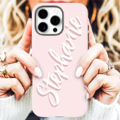モダン・サーモンピンク・ミニマルスクリプトネーム Case-Mate iPhoneケース