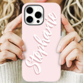 モダン・サーモンピンク・ミニマルスクリプトネーム Case-Mate iPhoneケース