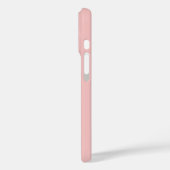 モダン・サーモン・ピンク+ホワイト・モノグラム・ネーム Case-Mate iPhoneケース (裏面 / 左)