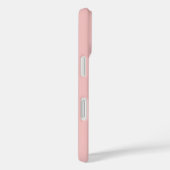 モダン・サーモン・ピンク+ホワイト・モノグラム・ネーム Case-Mate iPhoneケース (裏面 / 右)
