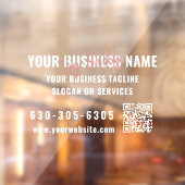 モダン シグネチャー ミニマリスト QR コード カー ビジネス ウィンドウサイン (シート2)