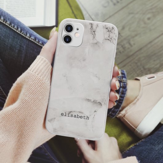 モダン シックな白灰色の大理石 クラシカル Case-Mate iPhoneケース