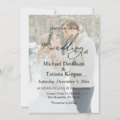 モダン シックな結婚式ペーパーアイテム 5枚の写真 招待状 (正面)