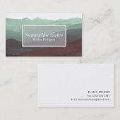モダン&シックウォーターカラーマウンテン |名刺 名刺 (正面/裏面)