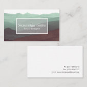 モダン&シックウォーターカラーマウンテン |名刺 名刺 (正面/裏面)