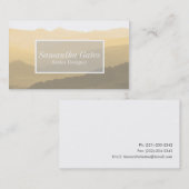 モダン&シックウォーターカラーマウンテン |名刺 名刺 (正面/裏面)