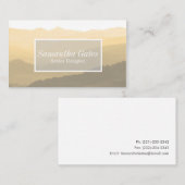 モダン&シックウォーターカラーマウンテン |名刺 名刺 (正面/裏面)