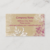 モダン&シック装飾パープル&ホワイト抽象芸術 名刺 (裏面)