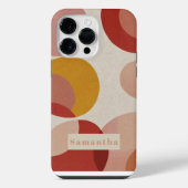 モダン シック アブストラクト サークル モノグラム iPhoneケース (裏面)