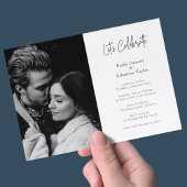 モダン シック ウェディング レセプションのみを祝おう 招待状