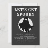 モダン シック ハロウィンパーティーの招待状 Let's Get Spooky 招待状 (正面)
