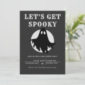 モダン シック ハロウィンパーティーの招待状 Let's Get Spooky 招待状 (スタンド正面)