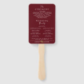 モダン シック ミニマル フォト ウェディング セレモニー プログラム ハンドファン (裏面)