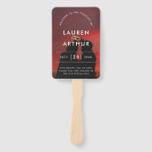 モダン シック ミニマル フォト ウェディング セレモニー プログラム ハンドファン (正面)