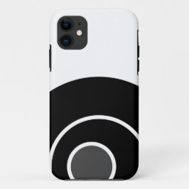 モダン シック 大胆 黒 灰色 白 抽象 アート iPhone 11 ケース