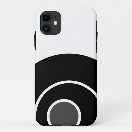 モダン シック 大胆 黒 灰色 白 抽象 アート Case-Mate iPhoneケース (裏面)