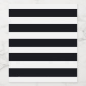 モダン シック 黒白 ストライプ ワイン ラベル (シングルラベル)