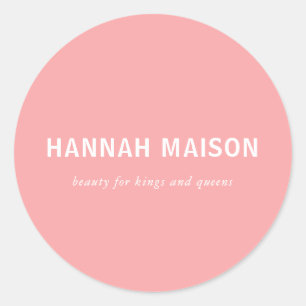 モダン，シュンペル，プロフェッショナル,サロン，ピンク ラウンドシール