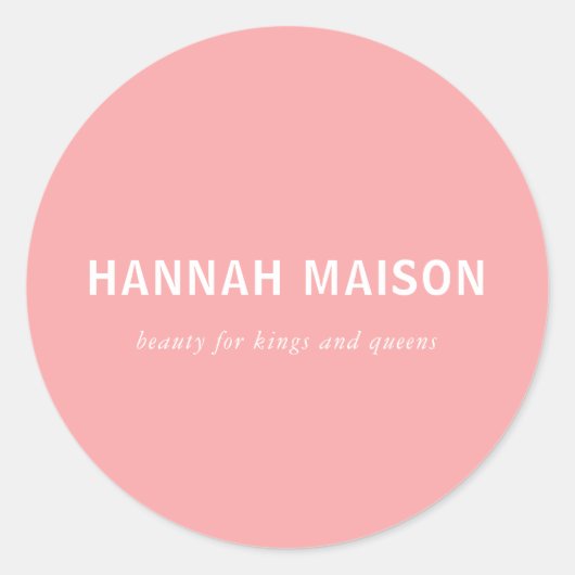 モダン，シュンペル，プロフェッショナル,サロン，ピンク ラウンドシール (正面)