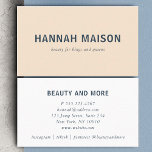 モダン，シュンペル，プロフェッショナル,サロン，ベージュ 名刺<br><div class="desc">モダンプロフェッショナル、サロン、ベージュの名刺。美しい、コスメティック、ウェルネス、メイクアップアーティスト、ブロウ&ラッシュアーティスト、ヘアスタイリストなどに最適。フォント、色、位置などを個々に「カスタマイズMore」で選択して変更できる。</div>