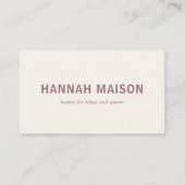 モダン,シュンペル,プロフェッショナル,サロン,ベージュ 名刺 (正面)