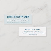 モダン，シュンペル，プロフェッショナル,サロン，青 スキニー名刺 (正面/裏面)