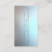 モダン，シルバーグリッターギター，音楽先生 名刺 (裏面)