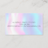 モダン、シルバー、インスタグラム、ソーシャルメディア、ホログラフィック 名刺 (裏面)