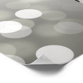 モダン シルバー グリッター ライト サロン 価格 メニュー ポスター (角)