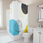 モダン,シンプルおもしろい，メンフィススタイル幾何学芸術 シャワーカーテン (インサイチュ)