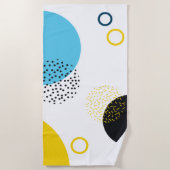 モダン,シンプルおもしろい，メンフィススタイル幾何学芸術 ビーチタオル (正面)