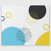 モダン,シンプルおもしろい，メンフィススタイル幾何学芸術 ラッピングペーパー (フラット)