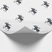 モダン、シンプルで及び美しい手描きのシカ ラッピングペーパー (角)