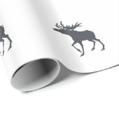 モダン、シンプルで及び美しい手描きのシカ ラッピングペーパー (ロールコーナー)