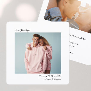 モダン+シンプルなインスタントフィルム風の結婚式 セーブザデート