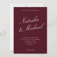 モダン・シンプルなバーガンディーの結婚式