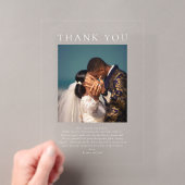 モダン・シンプルな結婚式フォトウェディングサンクスカード アクリル招待状 (インサイチュ (ポータブル))