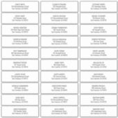 モダン +シンプルの結婚ゲスト名のアドレス シール (正面)