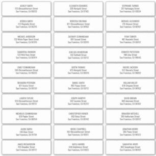 モダン +シンプルの結婚ゲスト名のアドレス シール