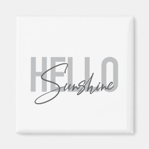 モダン,シンプルタイポグラフィカッコいいHello Sunshine マグネット