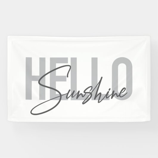 モダン,シンプルタイポグラフィカッコいいHello Sunshine 横断幕 (横)