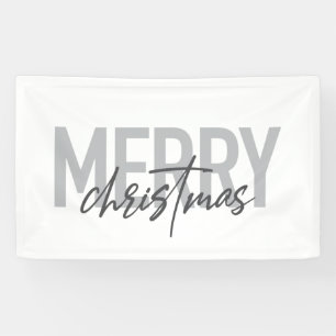 モダン,シンプルデザイン,都市のカッコいいメリークリスマス 横断幕