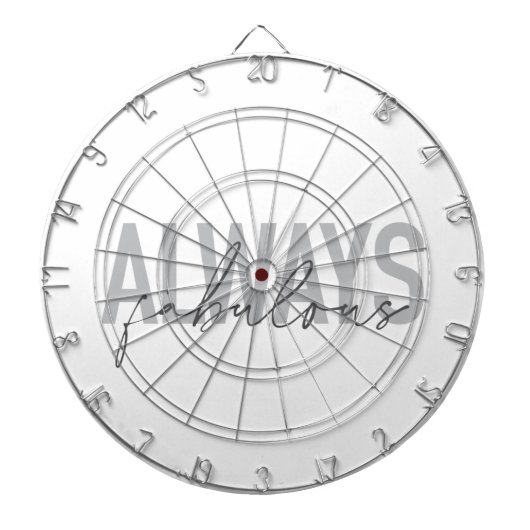 モダン,シンプルトレンディータイポグラフィ常に素晴らしい ダーツボード (正面)